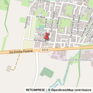Mappa Via Silvio Pellico, 9, 29010 Sarmato PC, Italia, 29010 Sarmato, Piacenza (Emilia Romagna)