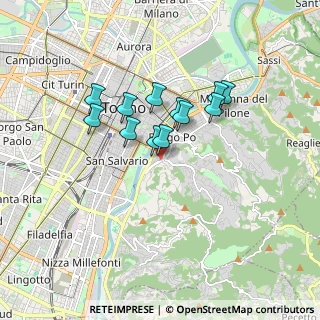 Mappa Via Gaeta, 10133 Torino TO, Italia (1.30833)