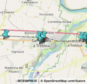 Mappa Via Case Chiesa, 29010 San Nicolò PC, Italia (2.5505)