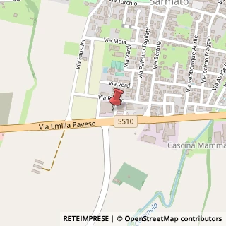 Mappa Via Silvio Pellico, 9, 29010 Sarmato, Piacenza (Emilia Romagna)