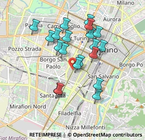 Mappa Via Amerigo Vespucci, 10125 Torino TO, Italia (1.596)
