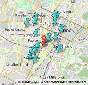 Mappa Via Amerigo Vespucci, 10125 Torino TO, Italia (1.4295)