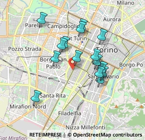 Mappa Via Amerigo Vespucci, 10125 Torino TO, Italia (1.572)