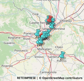 Mappa Via Cristoforo Colombo, 10100 Torino TO, Italia (8.12833)