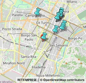 Mappa Via Bove Giacomo, 10129 Torino TO, Italia (1.99417)