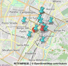 Mappa Via Bove Giacomo, 10129 Torino TO, Italia (1.34583)