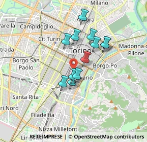 Mappa Via Saluzzo, 10125 Torino TO, Italia (1.34333)