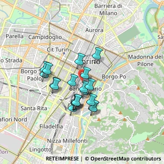 Mappa Via Saluzzo, 10125 Torino TO, Italia (1.4015)