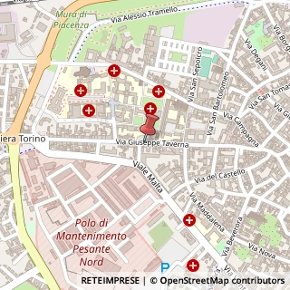 Mappa Via Taverna Giuseppe, 76, 29121 Piacenza, Piacenza (Emilia Romagna)