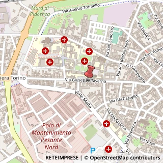 Mappa Via Taverna Giuseppe, 74, 29121 Piacenza, Piacenza (Emilia Romagna)