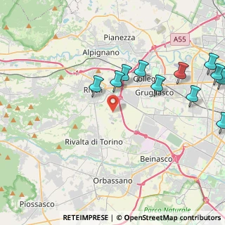 Mappa Via Rossano G. B., 10098 Rivoli TO, Italia (5.06818)