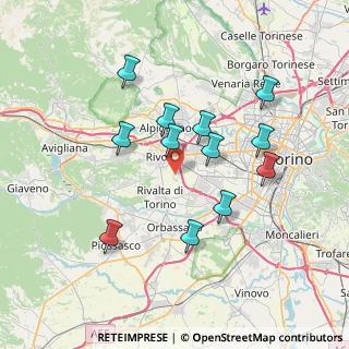 Mappa Via Rossano G. B., 10098 Rivoli TO, Italia (6.7575)