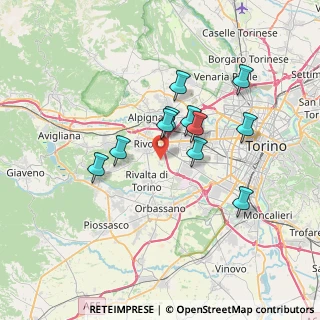 Mappa Via Rossano G. B., 10098 Rivoli TO, Italia (5.87727)