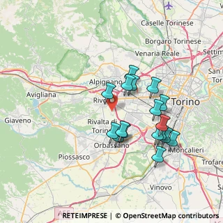 Mappa Via Rossano G. B., 10098 Rivoli TO, Italia (6.55824)
