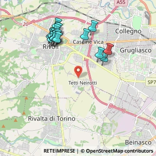 Mappa Via Rossano G. B., 10098 Rivoli TO, Italia (2.2555)