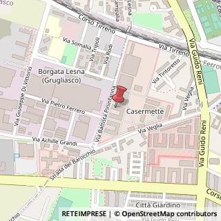 Mappa Via Battista Pininfarina, 18, 10095 Grugliasco, Torino (Piemonte)