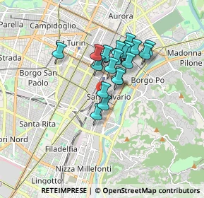 Mappa Via Tommaso Valperga Caluso, 10125 Torino TO, Italia (1.27737)