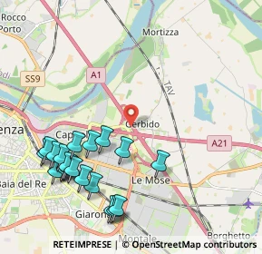 Mappa Autostrada del Sole, 29122 Gerbido PC, Italia (2.4355)