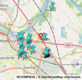 Mappa Autostrada del Sole, 29122 Gerbido PC, Italia (1.895)