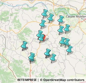 Mappa Strada Vallescura, 14036 Moncalvo AT, Italia (7.05778)