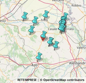 Mappa Strada Vallescura, 14036 Moncalvo AT, Italia (13.67421)