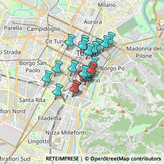 Mappa Via Oddino Morgari, 10125 Torino TO, Italia (1.1385)