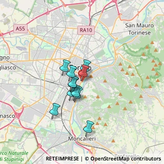 Mappa Fermata 629 - VALENTINO, 10125 Torino TO, Italia (2.30818)