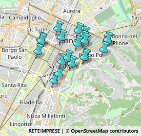 Mappa Fermata 629 - VALENTINO, 10125 Torino TO, Italia (1.3905)