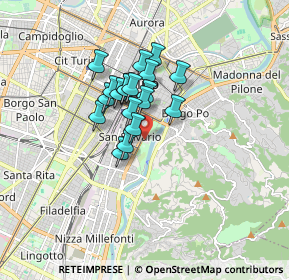 Mappa Fermata 629 - VALENTINO, 10125 Torino TO, Italia (1.15421)