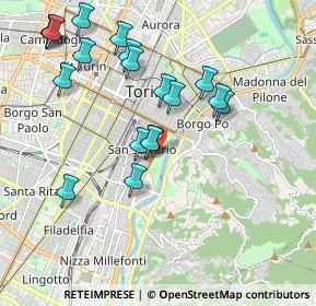 Mappa Fermata 629 - VALENTINO, 10125 Torino TO, Italia (2.07158)