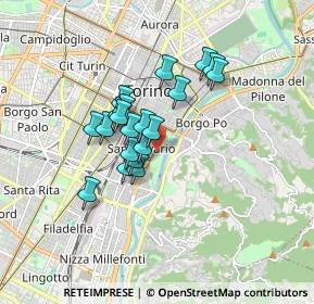 Mappa Fermata 629 - VALENTINO, 10125 Torino TO, Italia (1.258)