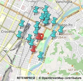 Mappa Fermata 629 - VALENTINO, 10125 Torino TO, Italia (0.782)