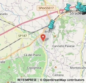 Mappa Via Piemonte, 27043 Broni PV, Italia (3.66364)