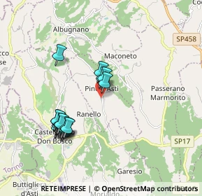 Mappa Via Maestra, 14022 Castelnuovo Don Bosco AT, Italia (1.8665)