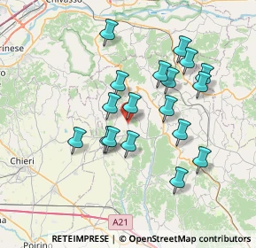 Mappa Via Maestra, 14022 Castelnuovo Don Bosco AT, Italia (6.53556)