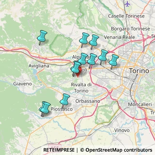 Mappa Via Monsagnasco, 10098 Rivoli TO, Italia (6.375)