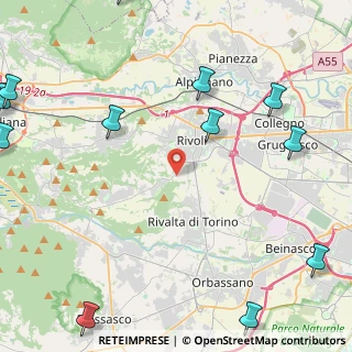 Mappa Strada Vicinale Marasco, 10098 Rivoli TO, Italia (6.88917)