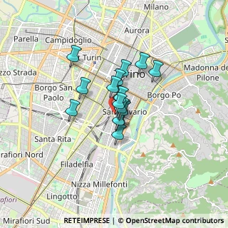 Mappa Corso Germano Sommeiller, 10125 Torino TO, Italia (0.9675)