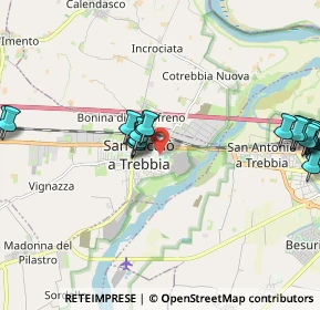 Mappa Via A. Mozart W., 29010 San Nicolò PC, Italia (2.5405)