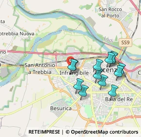 Mappa Via Voghera, 29122 Piacenza PC, Italia (1.81231)