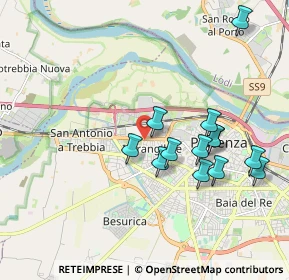 Mappa Via Voghera, 29122 Piacenza PC, Italia (1.84538)