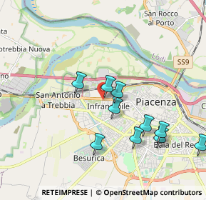 Mappa Via Voghera, 29122 Piacenza PC, Italia (2.07273)