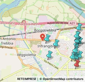 Mappa Via Voghera, 29122 Piacenza PC, Italia (1.44688)