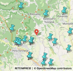 Mappa Via Tetti Rocco, 10025 Pino torinese TO, Italia (2.573)