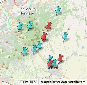 Mappa Via Tetti Rocco, 10025 Pino torinese TO, Italia (3.61154)