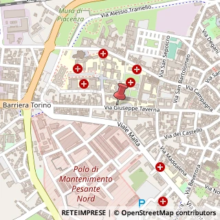 Mappa Via Taverna Giuseppe, 73, 29121 Piacenza, Piacenza (Emilia Romagna)