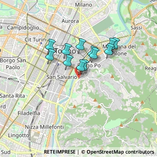 Mappa Via Argonne, 10133 Torino TO, Italia (1.37667)