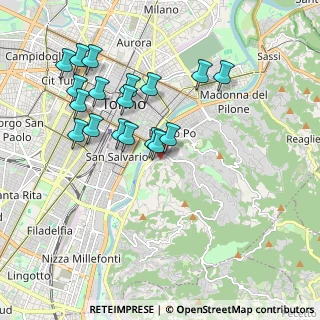 Mappa Viale Giacomo Curreno, 10133 Torino TO, Italia (1.88611)