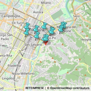 Mappa Viale Giacomo Curreno, 10133 Torino TO, Italia (1.38333)