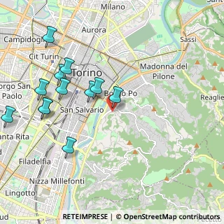 Mappa Viale Giacomo Curreno, 10133 Torino TO, Italia (2.26083)